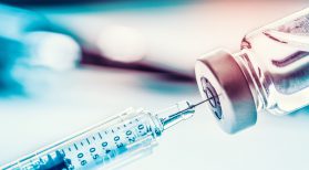 syringe and vaccine